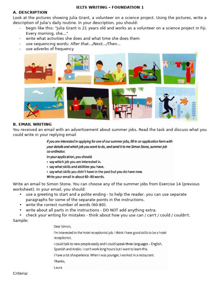 IELTS Writing Foundation: Tasks Guide | PDF