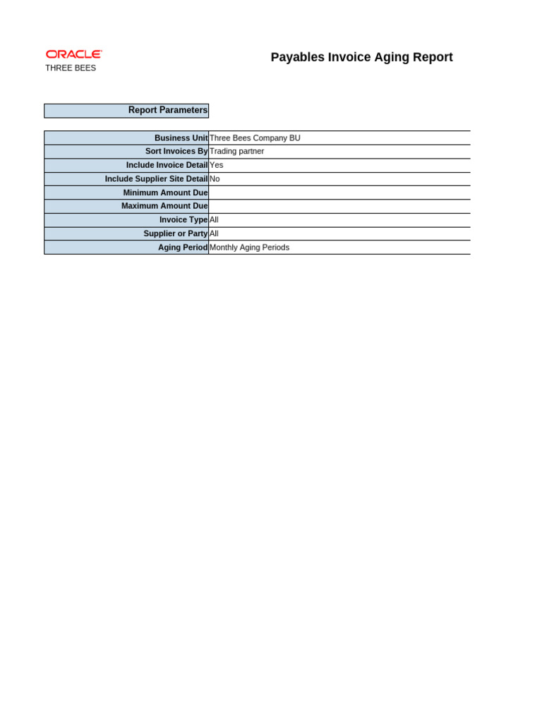 InvoiceAging - Payables Invoice Aging Report-1 | PDF | Corporate Jargon ...