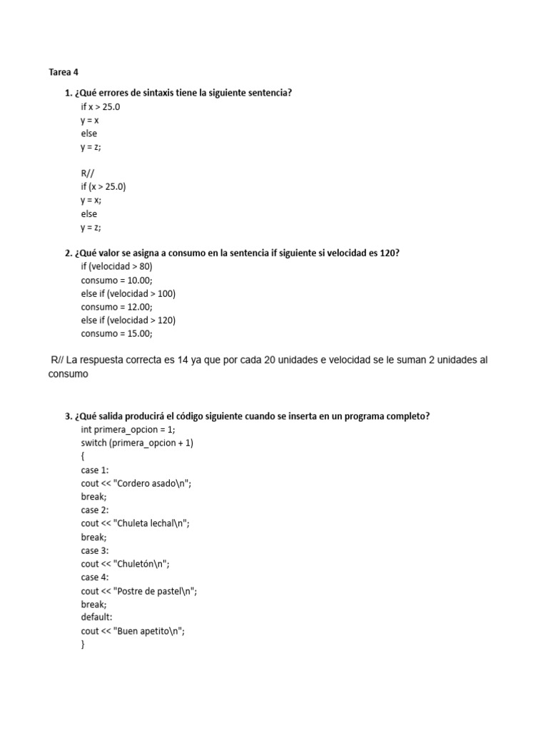 Errores y Salidas en Código C++ | PDF | Programación de computadoras ...