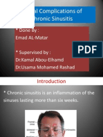 Orbital Complications of Chronic Sinusitis