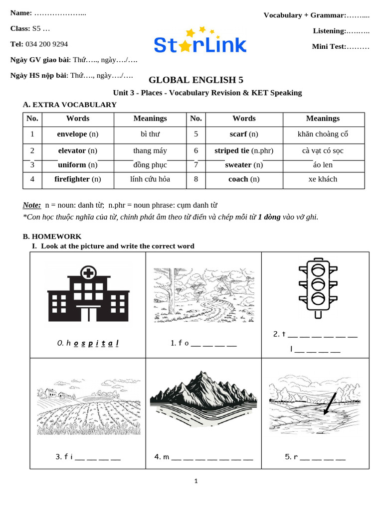 Vocabulary Revision for KET Speaking | PDF | Linguistic Typology ...
