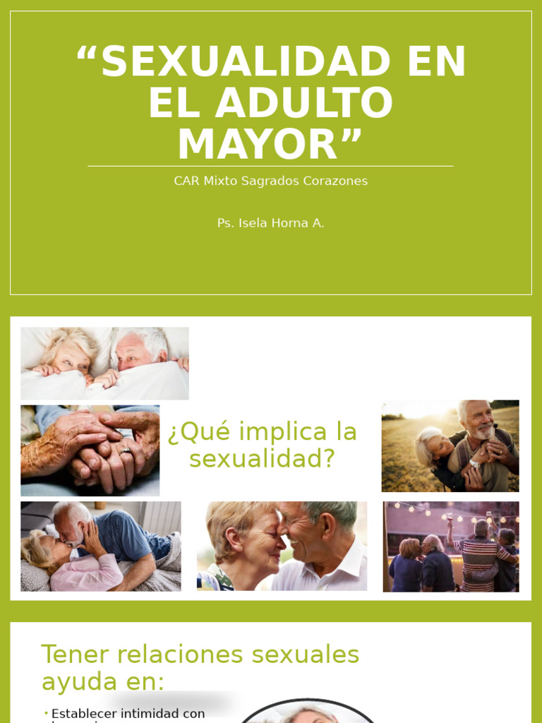 Sexualidad en El Adulto Mayor | PDF | Vejez | Adultos