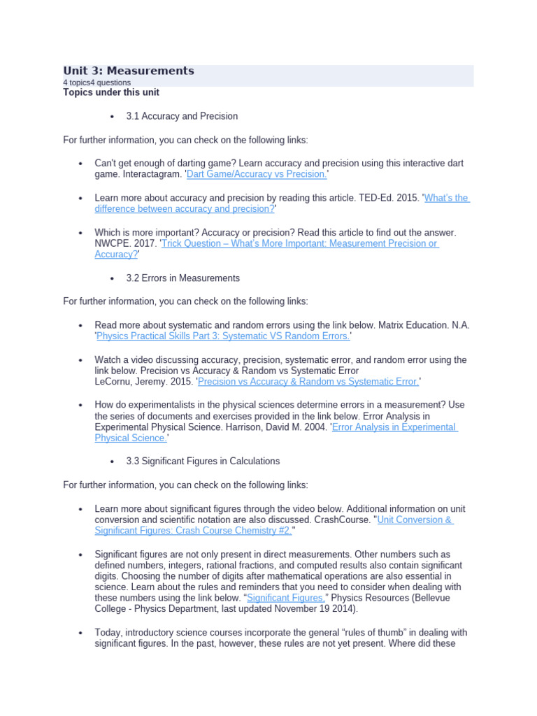 Understanding Measurements: Accuracy, Errors, and Figures | PDF ...