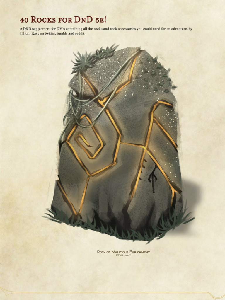 40 Rocks For DND 5e! | PDF