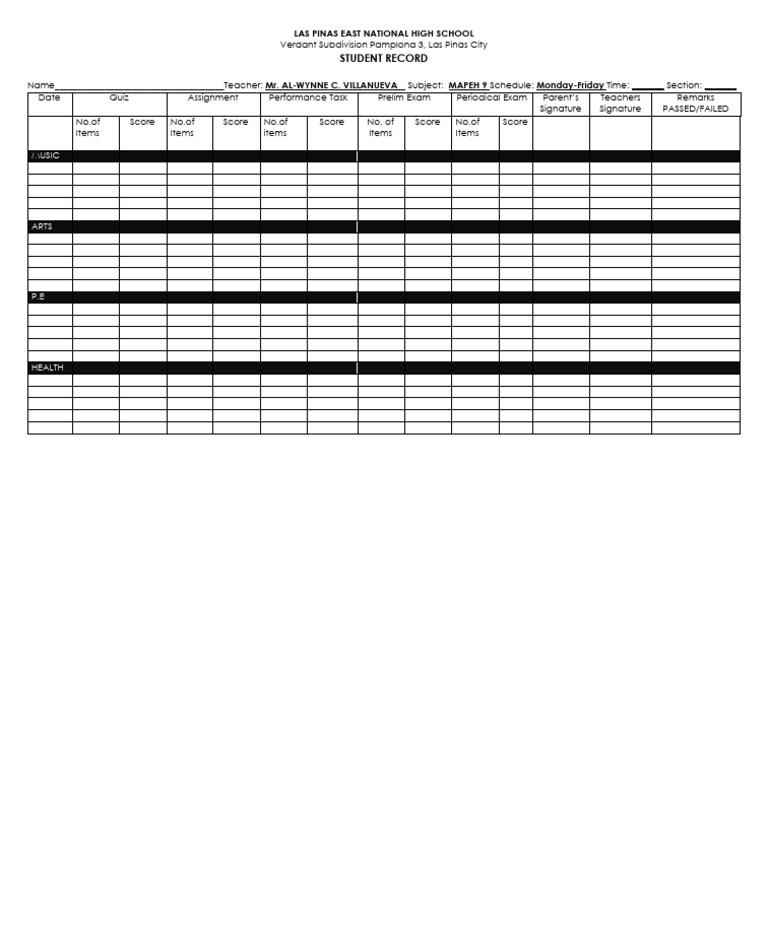 Student-Record 102221 | PDF