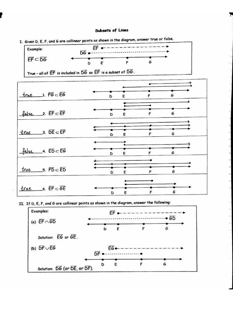 9.10 Subset of Lines KEY | PDF
