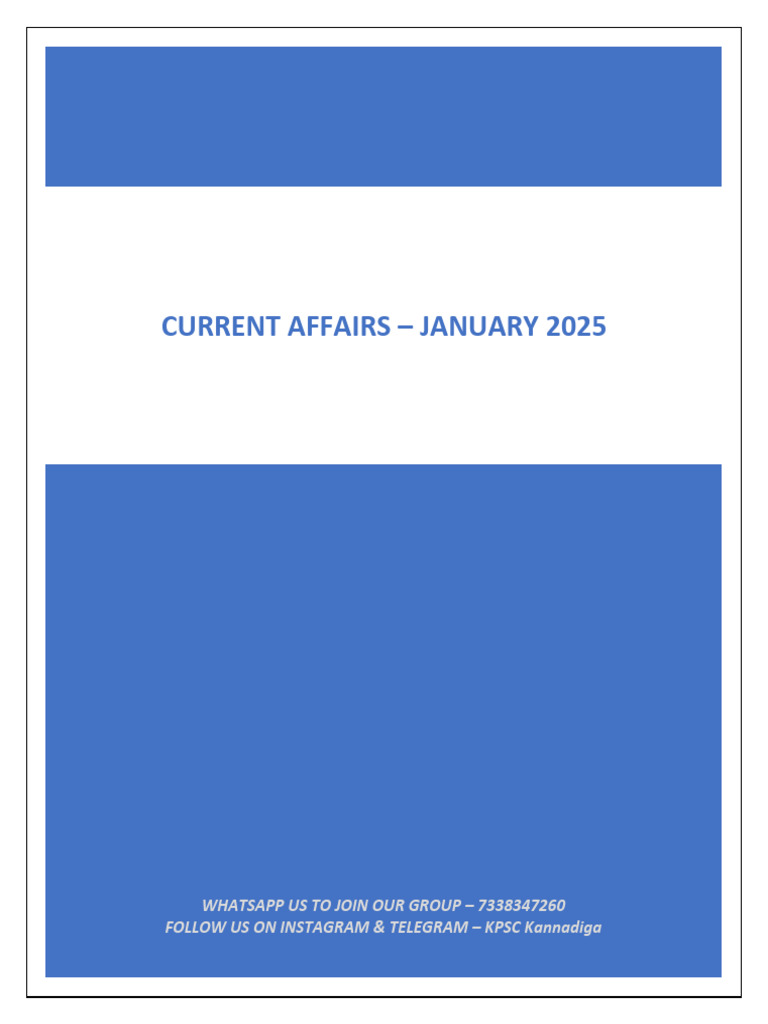 January 2025 CA Kannada | PDF
