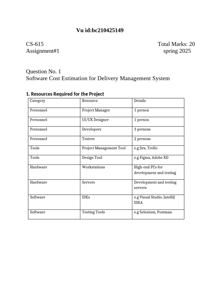 Spring 2025 - CS615 - 1 - BC210425149 | PDF | Software | Software Testing