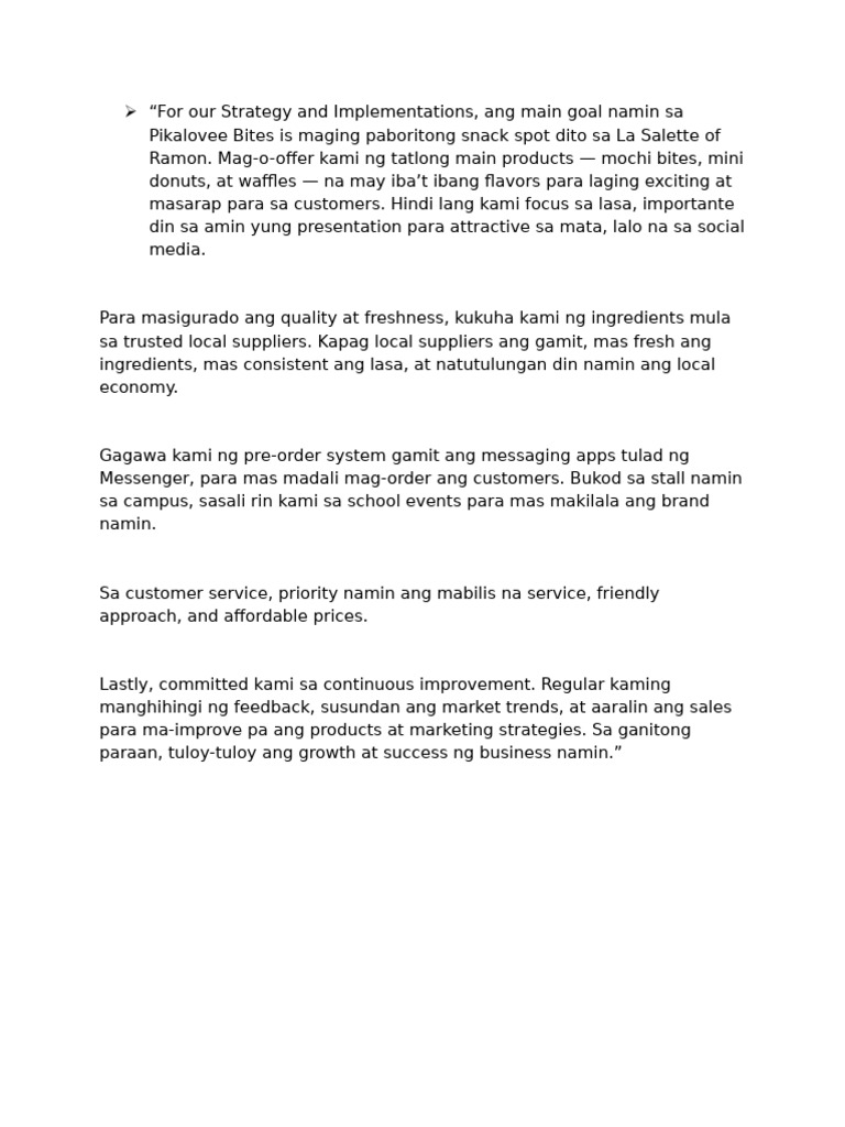 Strategy and Implementation | PDF