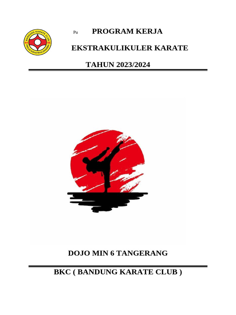 Program Kerja Ekstrakurikuler Karate | PDF
