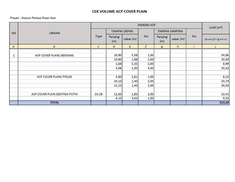 Cek Volume Acp Cover Plain | PDF