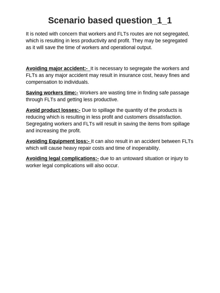 Scenario Based Question 1 1 | PDF