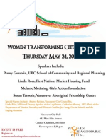 Women Transforming Cities Launch Poster