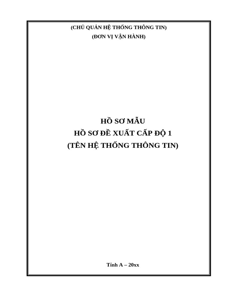 Phu Luc 1. Mau HSDXCD Cap Do 1 v1 | PDF