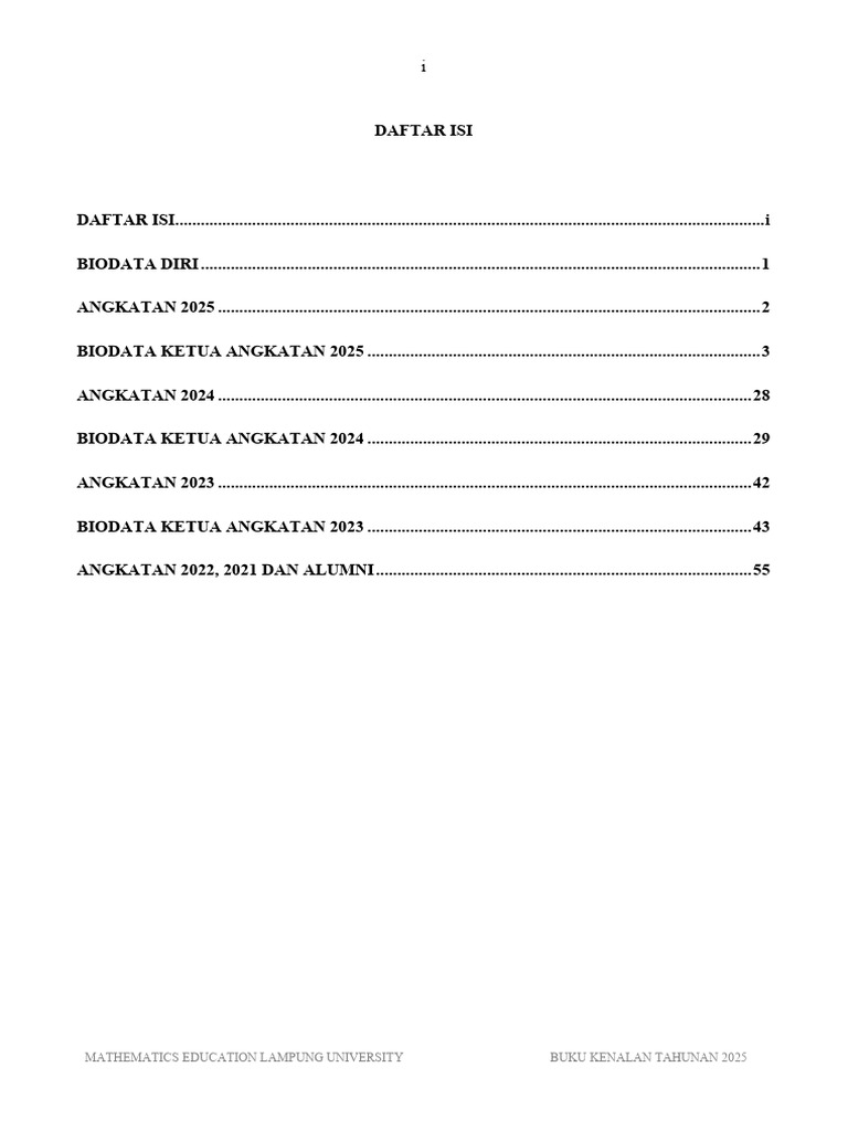 Buku Kenalan Angkatan 2025 Matematik | PDF