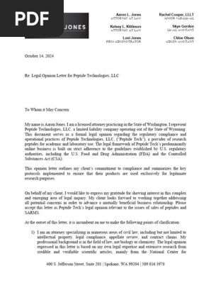 australia customs peptide seizure letter or fine 2024 cjc-1295 ipamorelin Legal Opinion on Technologies | PDF | Food And Drug Administration S-Acetyl L-Glutathione 100mg, Detox, kojic acid face wash Package:120 count