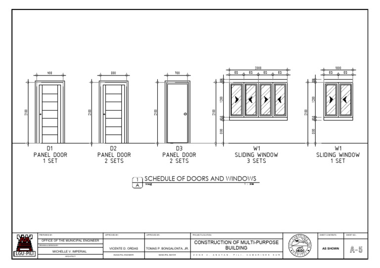 3-Panel Sliding Window Plan | PDF