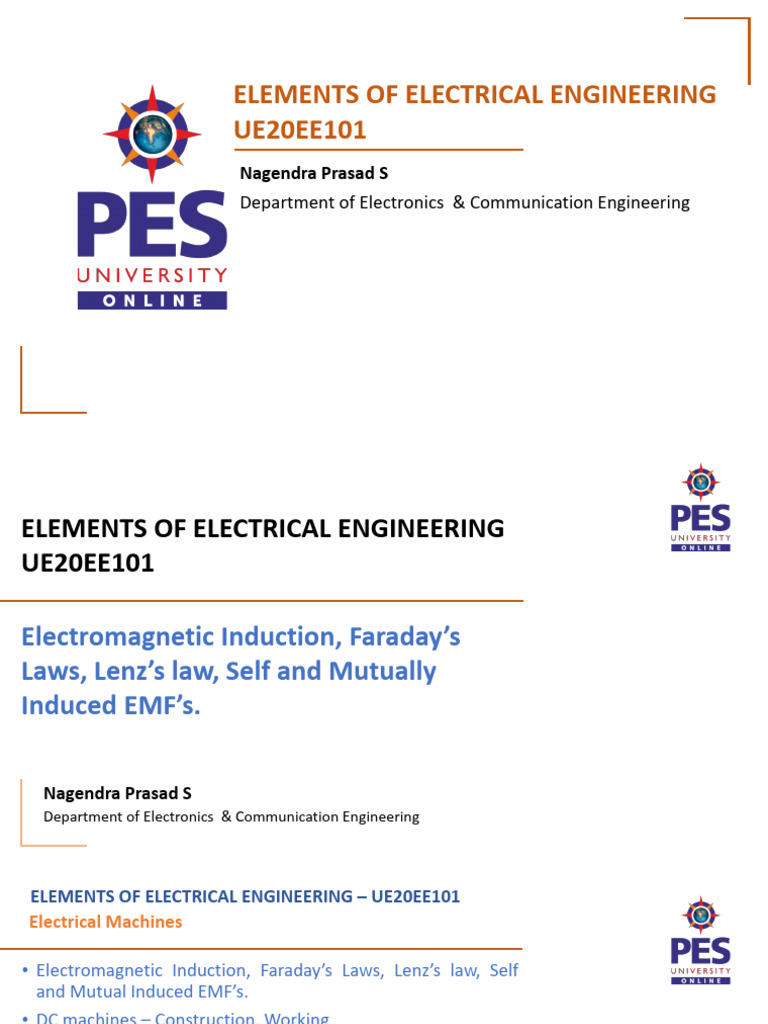 Electrical Engineering Fundamentals UE20EE101 | PDF