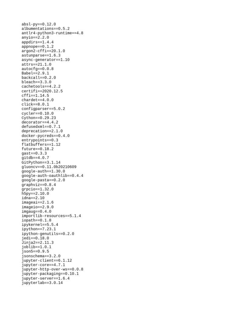 Python Package Dependencies List | PDF