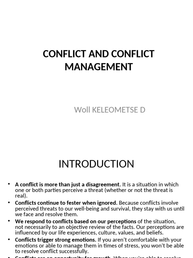 Conflict Management Strategies Explained | PDF | Conflict Resolution ...