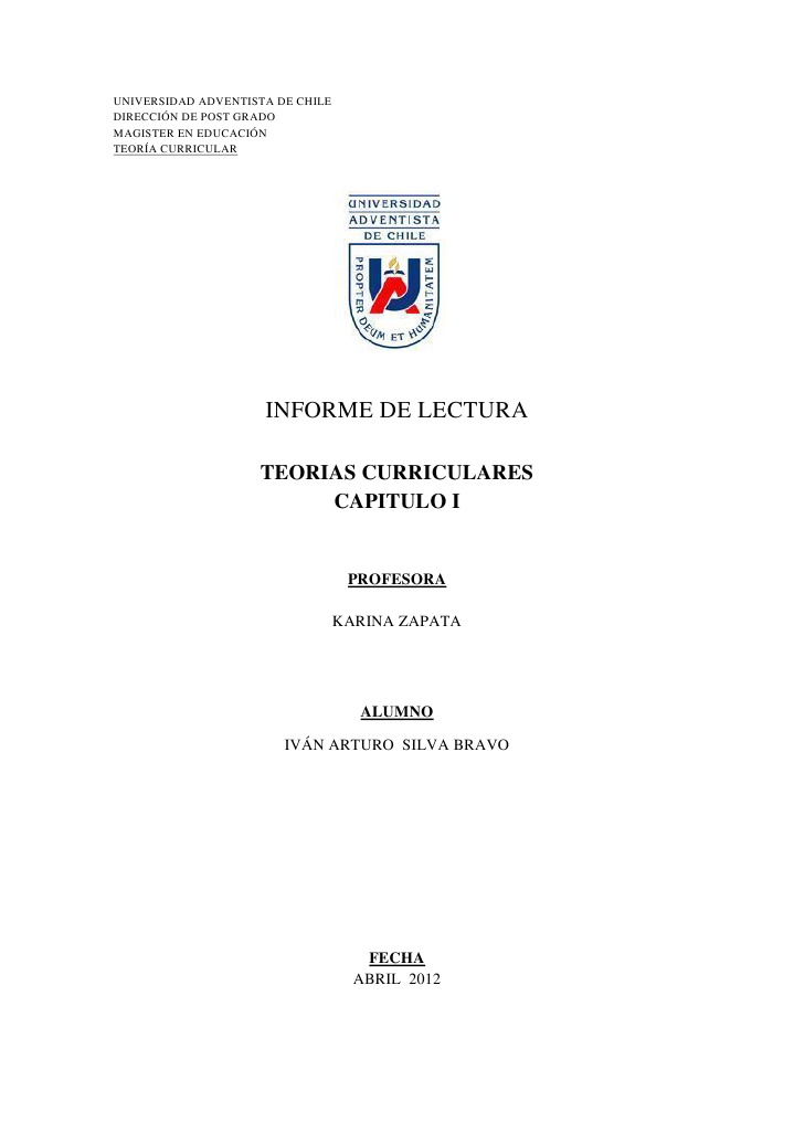 Universidad Adventista de Chile Plan de