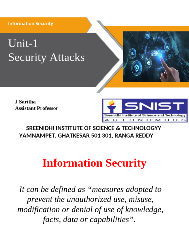Understanding Security Attacks and Services | PDF | Computer Security ...