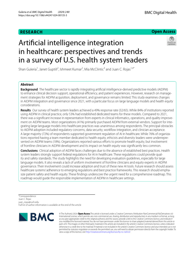 AI in Healthcare: Trends and Challenges | PDF | Artificial Intelligence ...