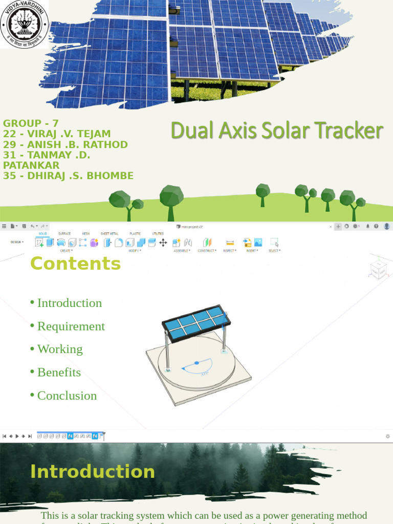 Solar Tracking System for Efficient Energy | PDF | Electric Motor ...