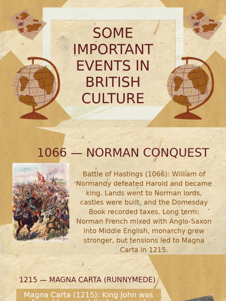 Key Events Shaping British Culture | PDF | Brexit | United Kingdom