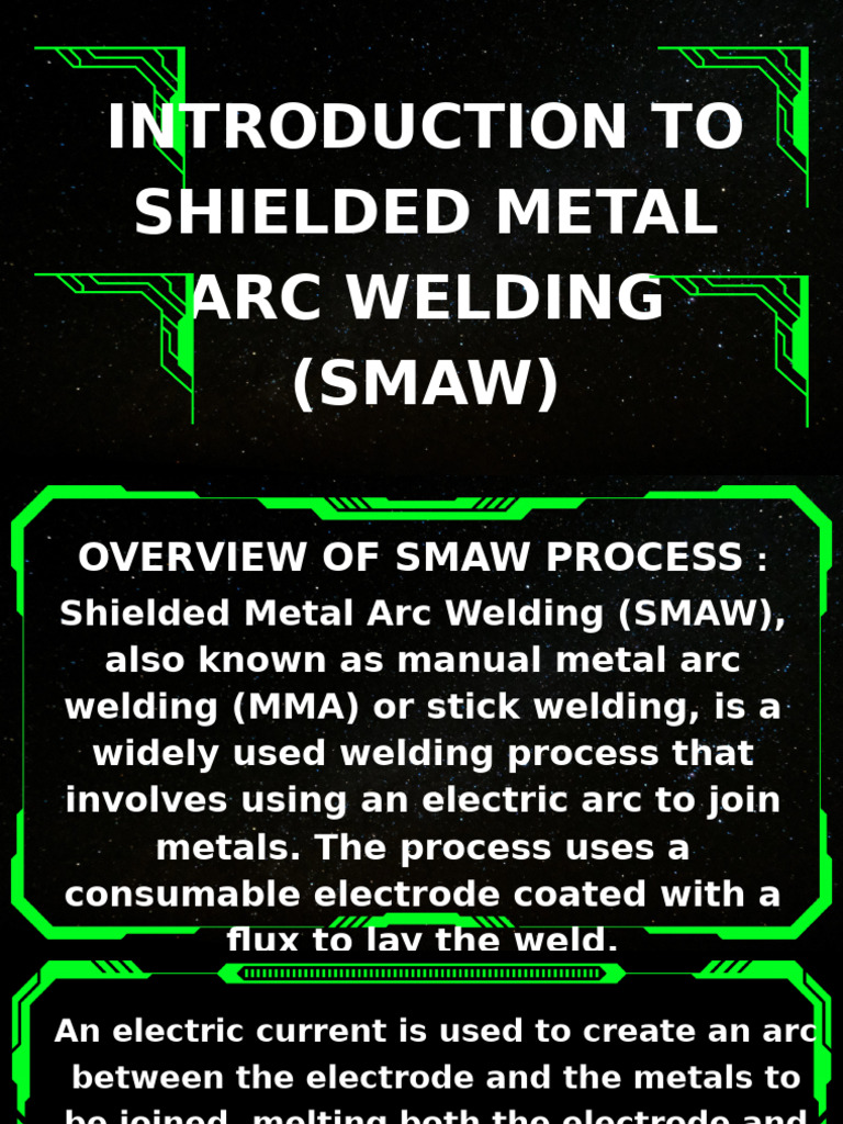 Introduction to Shielded Metal Arc Welding | PDF | Welding | Construction
