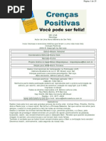 LIVRO - CRENÇAS POSITIVAS, Você Pode Ser Feliz - Nei Loja