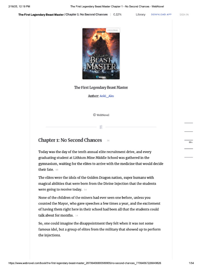 The First Legendary Beast Master | PDF