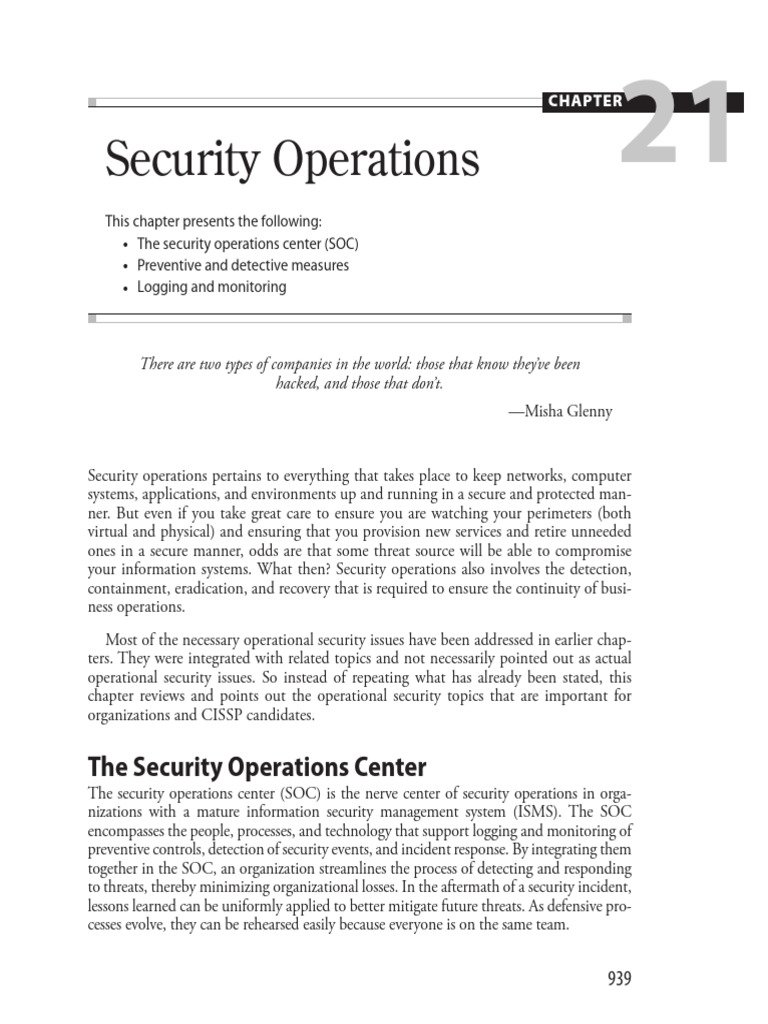 Chương 21 - Security Operations | PDF | Transmission Control Protocol ...