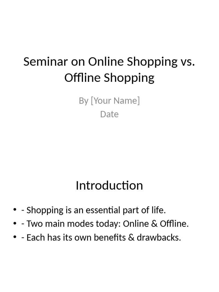 Online Vs Offline Shopping | PDF