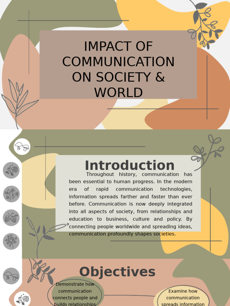 Globalization's Impact on Communication | PDF | Communication | Society