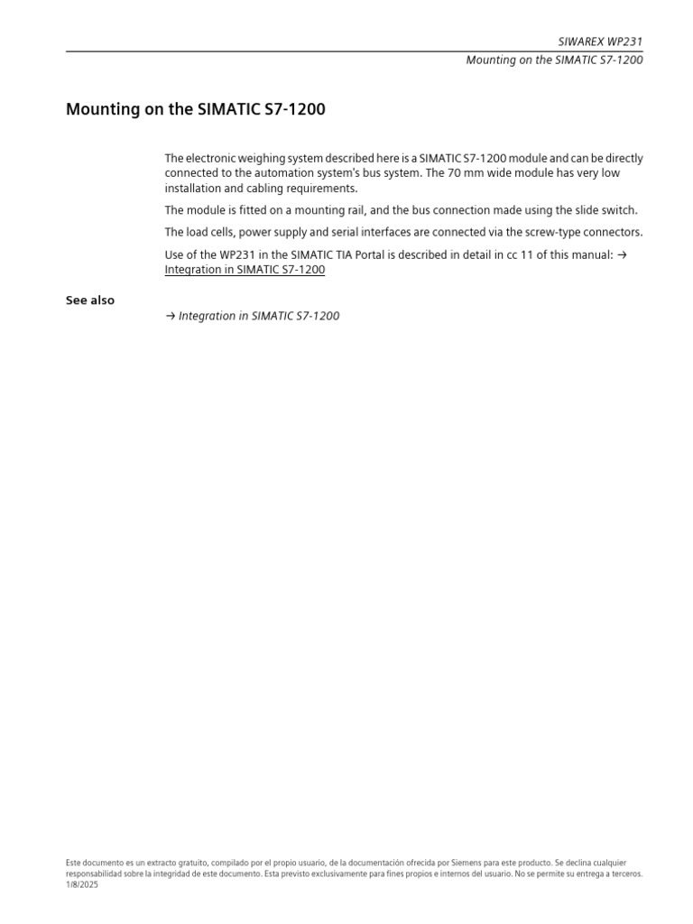 SIMATIC S7-1200 Module Installation Guide | PDF