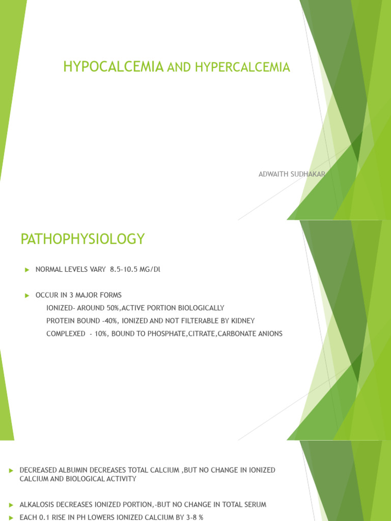 Understanding Hypocalcemia and Hypercalcemia | PDF | Medical Specialties