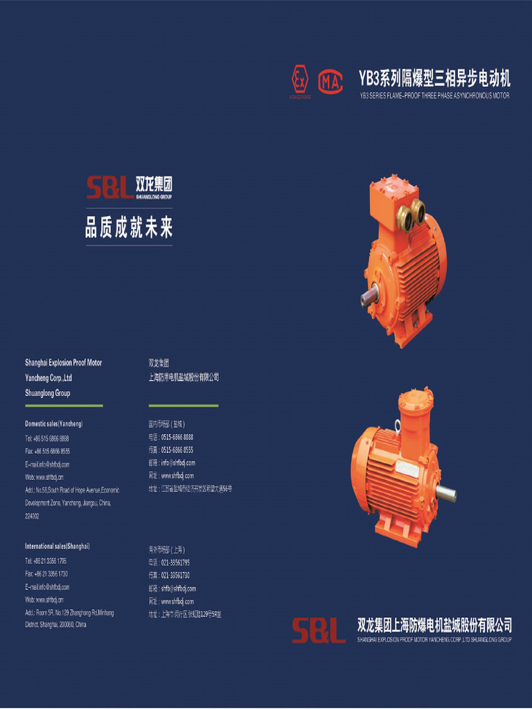 YB3 Explosion Proof Motor Catalog | PDF