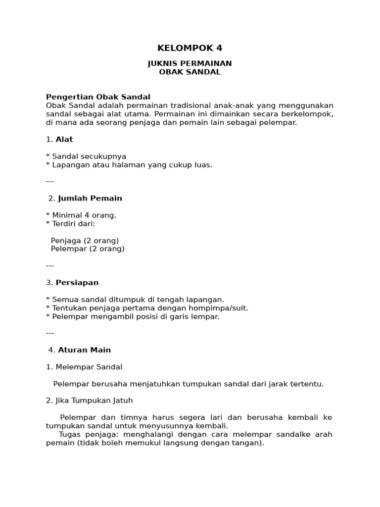 Obak Sandal | PDF