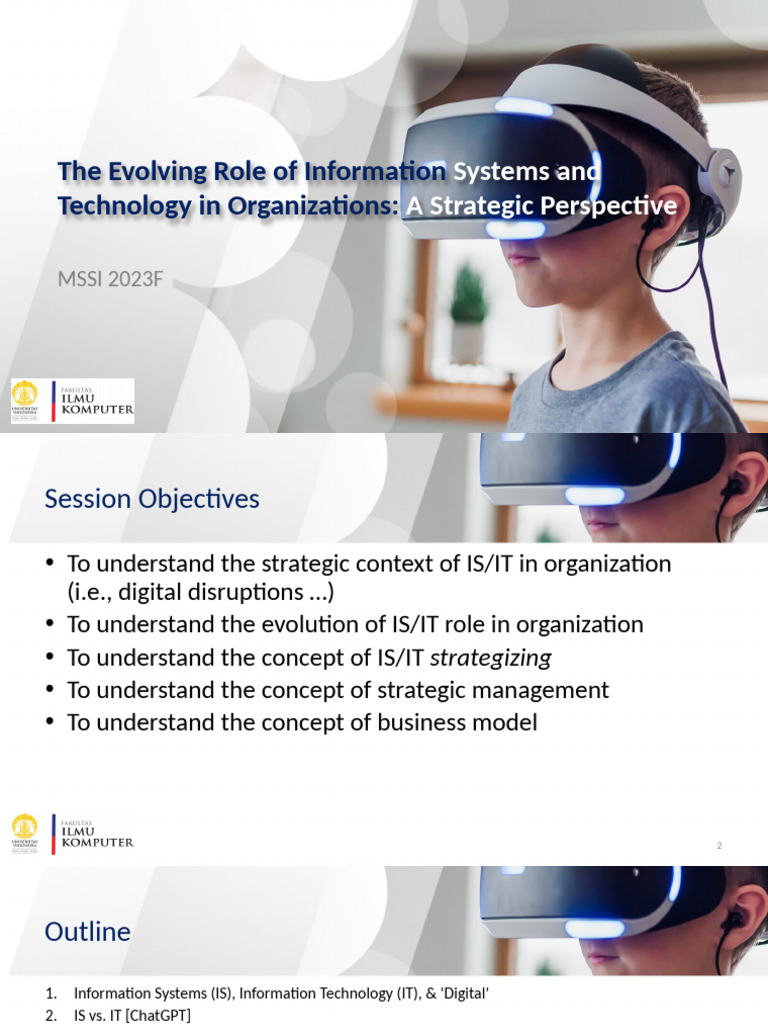 W-01 The Evolving Role of Is and Technology in Organizations - A ...