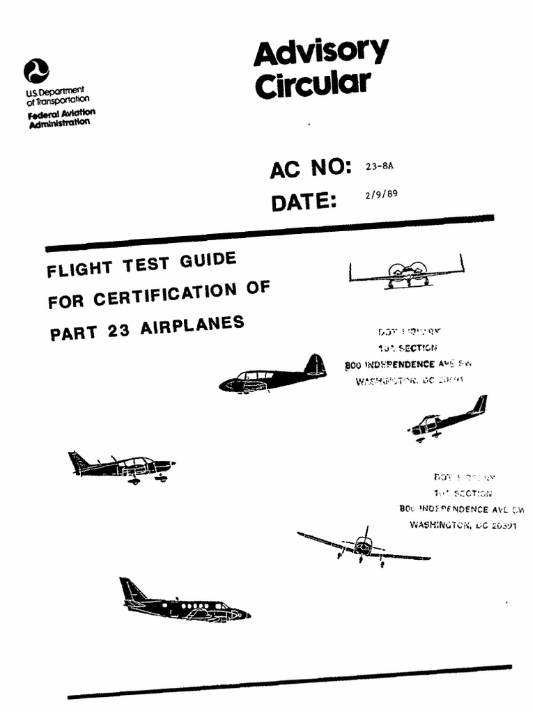 Flight Test Guide for Part 23 Certification | PDF | Aviation