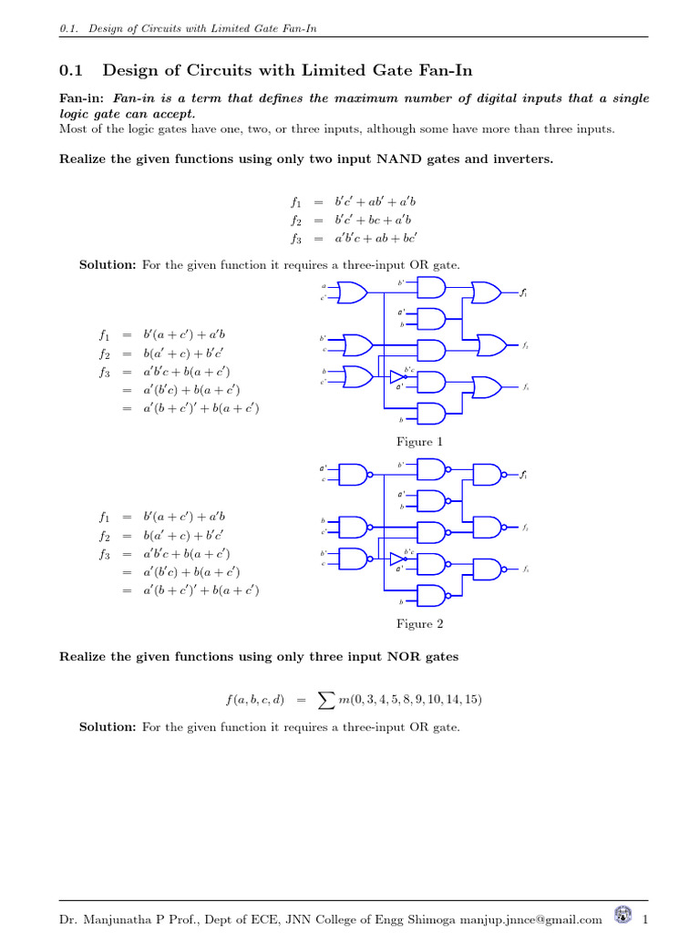 Circuit Design with Limited Gate Fan-In | PDF | Logic Gate | Electronic ...