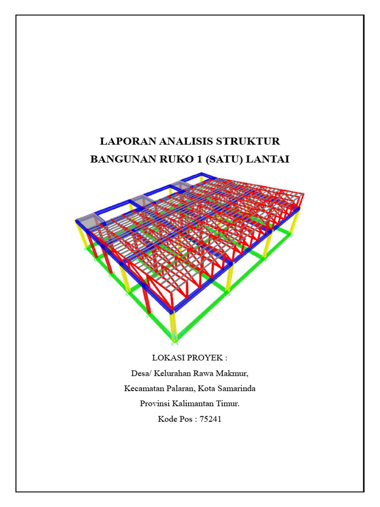 Analisis Struktur Ruko Satu Lantai | PDF