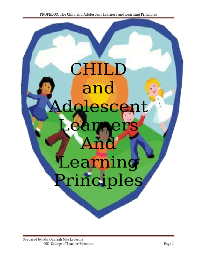 Child and Adolescent Learning Principles | PDF | Oedipus Complex ...