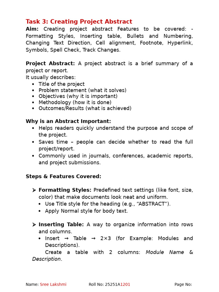 Project Abstract and Newsletter Guide | PDF | Page Layout | Hyperlink