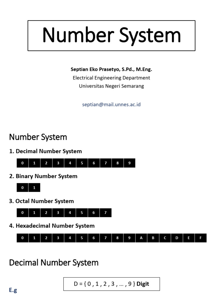 Topik 1 - Number System | PDF