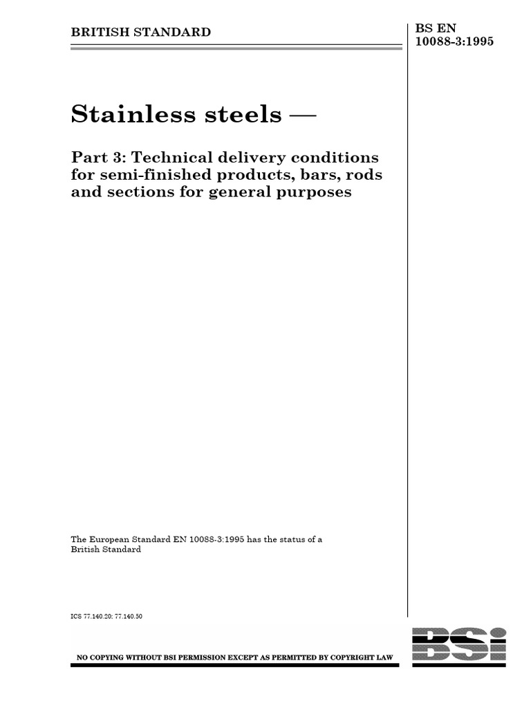 Stainless Steel Standards for Semi-Finished Products | PDF | Heat ...