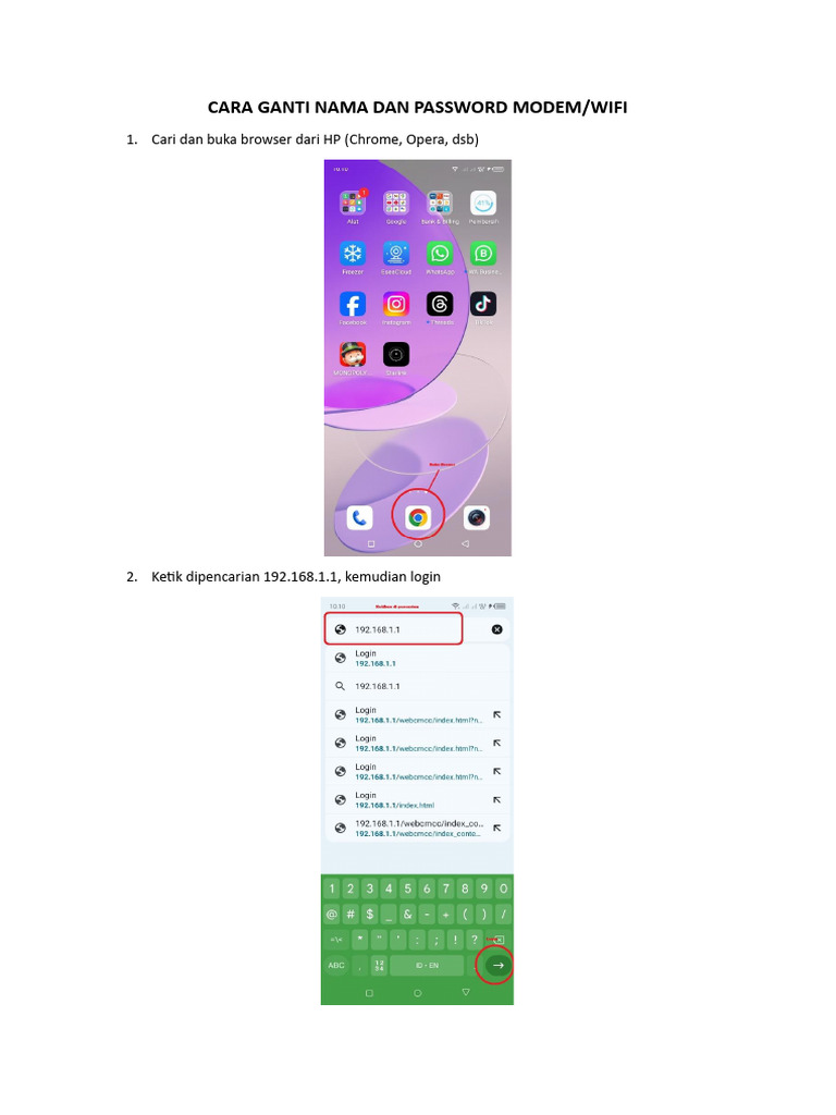 Ganti Password Wifi Indosat Hifi | PDF