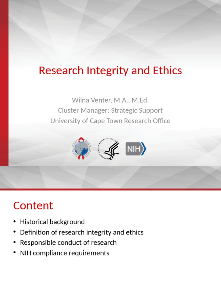 Research Integrity and Ethics Overview | PDF | Stem Cell | Integrity
