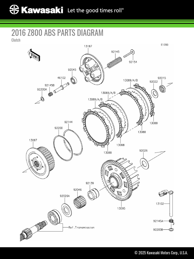 イメージ図 Kawasaki ZX750P1 NINJA ZX7R 1996 USA CALIFORNIA CANADA parts lists